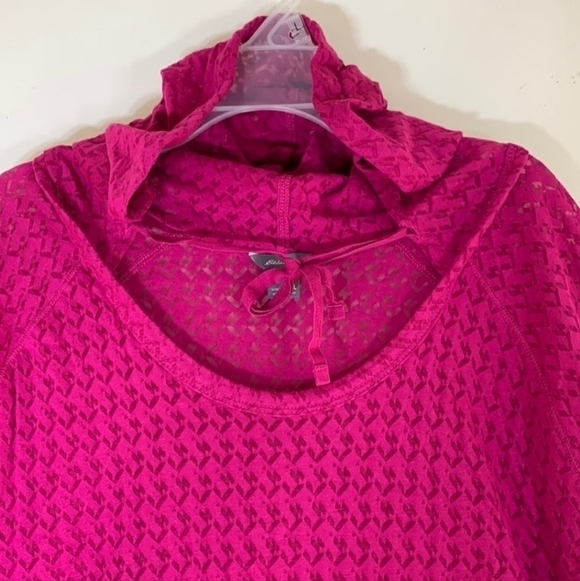 Eddie Bauer Semi Sheer Lightweight Hoodie Hooded Magenta Women’s 2XL Plus Size - Picture 3 of 9